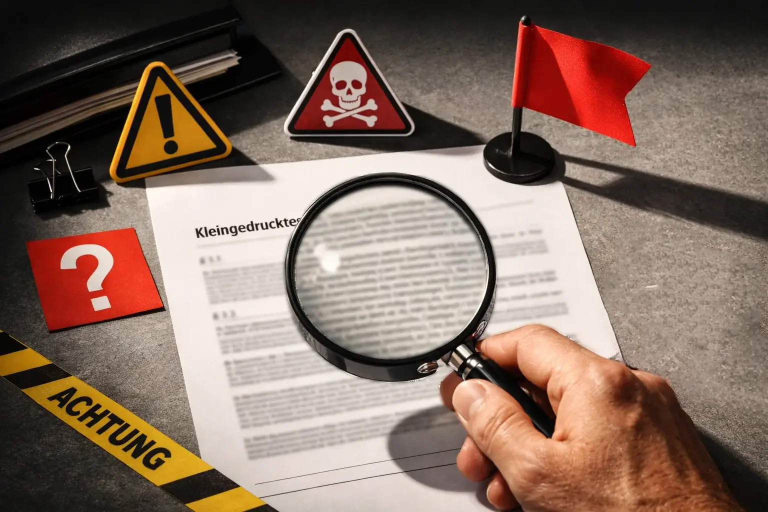 Warnzeichen und rote Flaggen symbolisch dargestellt für unseriöse Wettanbieter